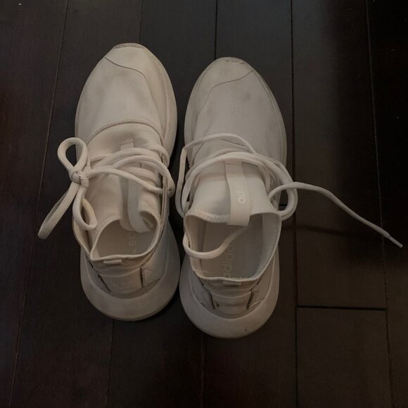 Adidas All White Human Race Sneakers men US size 6 - Picture 1 of 3